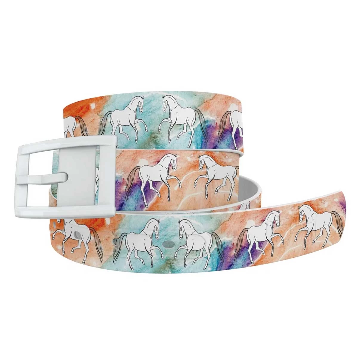 C4 Decidedly Equestrian Ladies Belt With White Buckle 3 C4 Decidedly Equestrian Ladies Belt With White Buckle