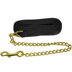 Jacks Lead Flat Nylon With 24 Inch Solid Brass Chain -Equestrian Supplies Store 1140 c1105 bcf41ebd 2e87 4e4b 9314 45121db855ea