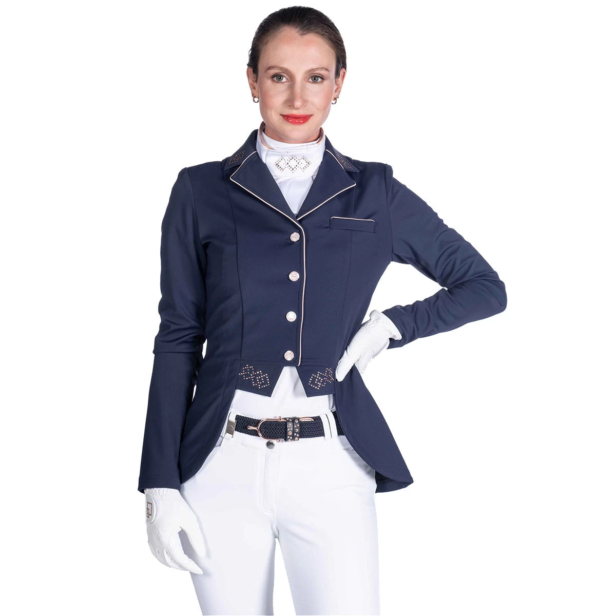 HKM Audrey Short Tailcoat Ladies Show Coat - Navy 3 HKM Audrey Short Tailcoat Ladies Show Coat - Navy