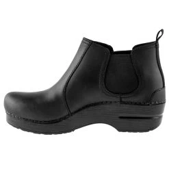 Dansko Frankie Black Oiled Jodpur Style Stapled Ladies Clog -Equestrian Supplies Store 232020202 c1105 alt2