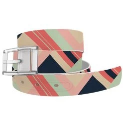C4 Color Block Ladies Belt With Clear Buckle