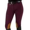 ROMFH Sarafina Euroseat Knee Patch Ladies Breech - Burgundy -Equestrian Supplies Store 468455 c1110