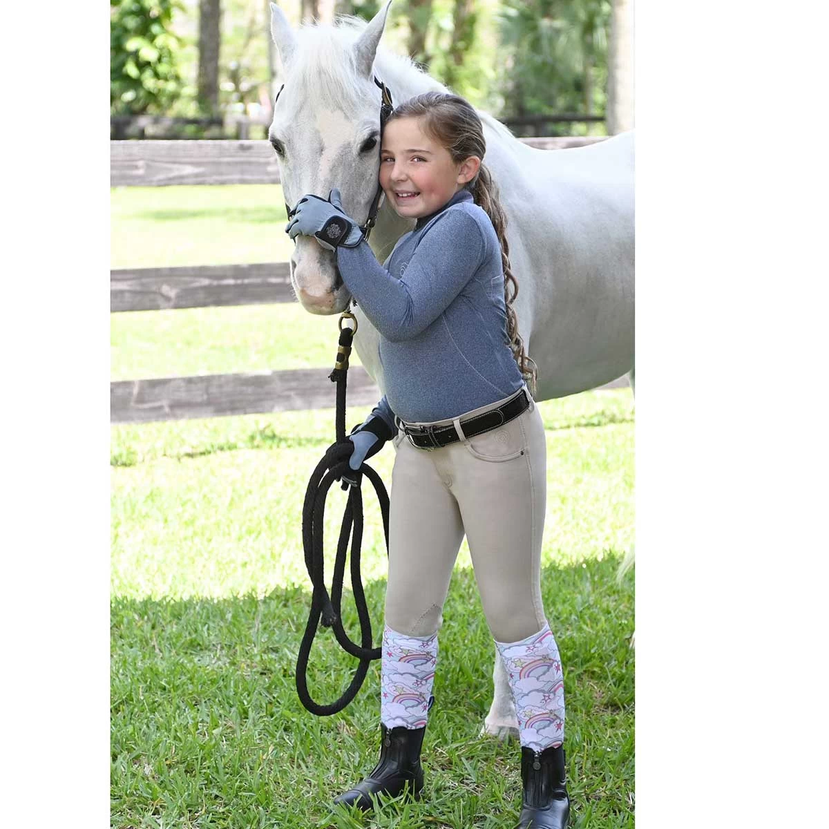 Ovation Euro Melange Knee Patch Girls Breech 5 Ovation Euro Melange Knee Patch Girls Breech - Image 3