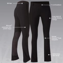 Kerrits Microcord Bootcut Extended Patch Ladies Breech Regular -Equestrian Supplies Store 50112 c1105 alt2