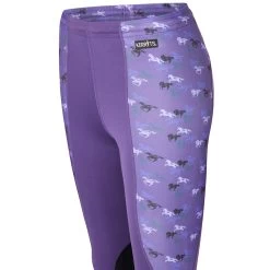 Kerrits Knee Patch Girls Performance Tights - Huckleberry -Equestrian Supplies Store 60500k hb c1157 alt1