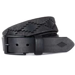 Pampeano Black Bordado Belt