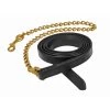 Leather Lead With 30 Inch Brass Chain -Equestrian Supplies Store 9611 c1105