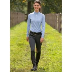 RJ Classics Gulf Zip Front Knee Patch Ladies Breech - Graphite 7 RJ Classics Gulf Zip Front Knee Patch Ladies Breech - Graphite -Equestrian Supplies Store b7863g gy c1177