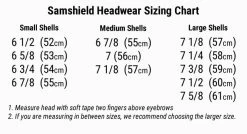Samshield Miss Glossy Helmet - Blue -Equestrian Supplies Store samshieldsizechart2